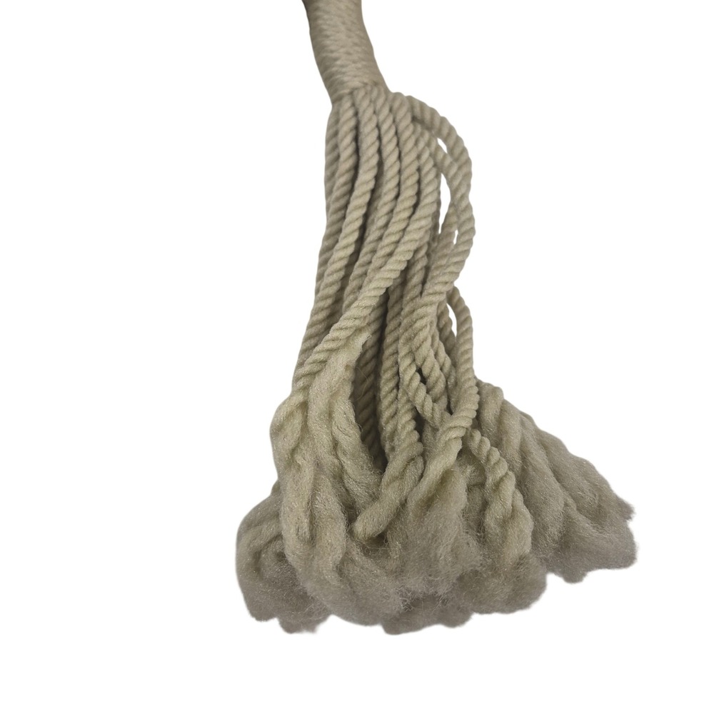 Vintage Macrame Owl Wall Hanging Boho Wood Bead‎ Tassel Decor Beige 17 Inch - Picture 5 of 9